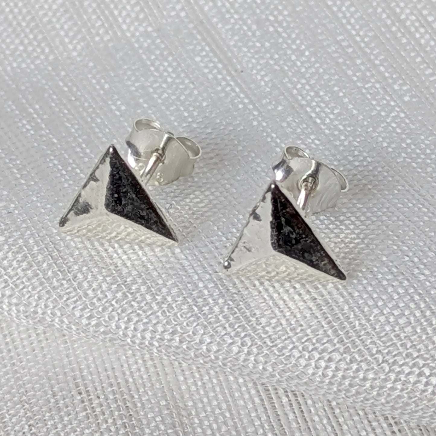 Ohrstecker Dreieck 925 Silber - Geometrische Pyramide