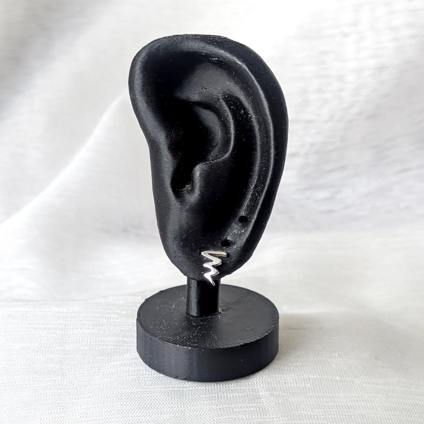 Zickzack Ohrstecker 925 Silber - Geometrische Wellen Ohrringe