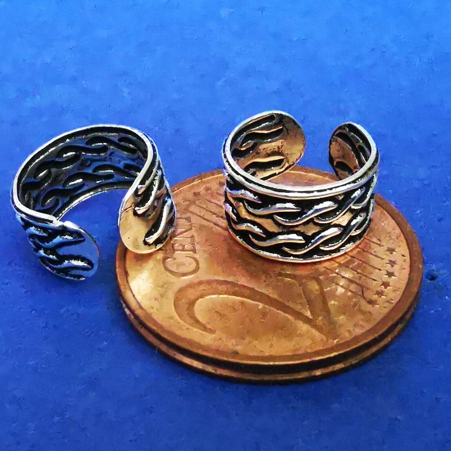 Ohrklemme aus Silber Ear Cuff mit geflochtenem Strang