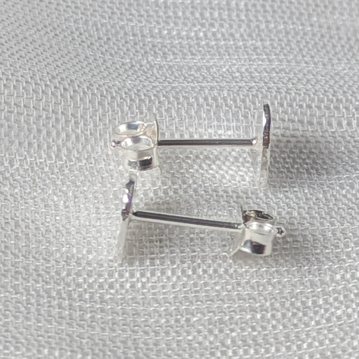Ohrstecker Herz Strukturiert 925 Silber - Modern