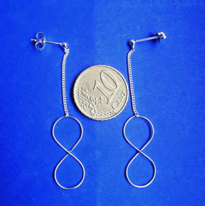 Ohrhänger aus Silber Kette mit Infinity - Ohrringe