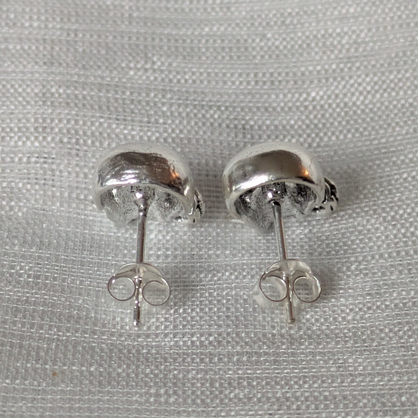 Silberohrstecker Totenkopf Rose 925 Sterling Schmuck Gothic Zubehör Halloween.