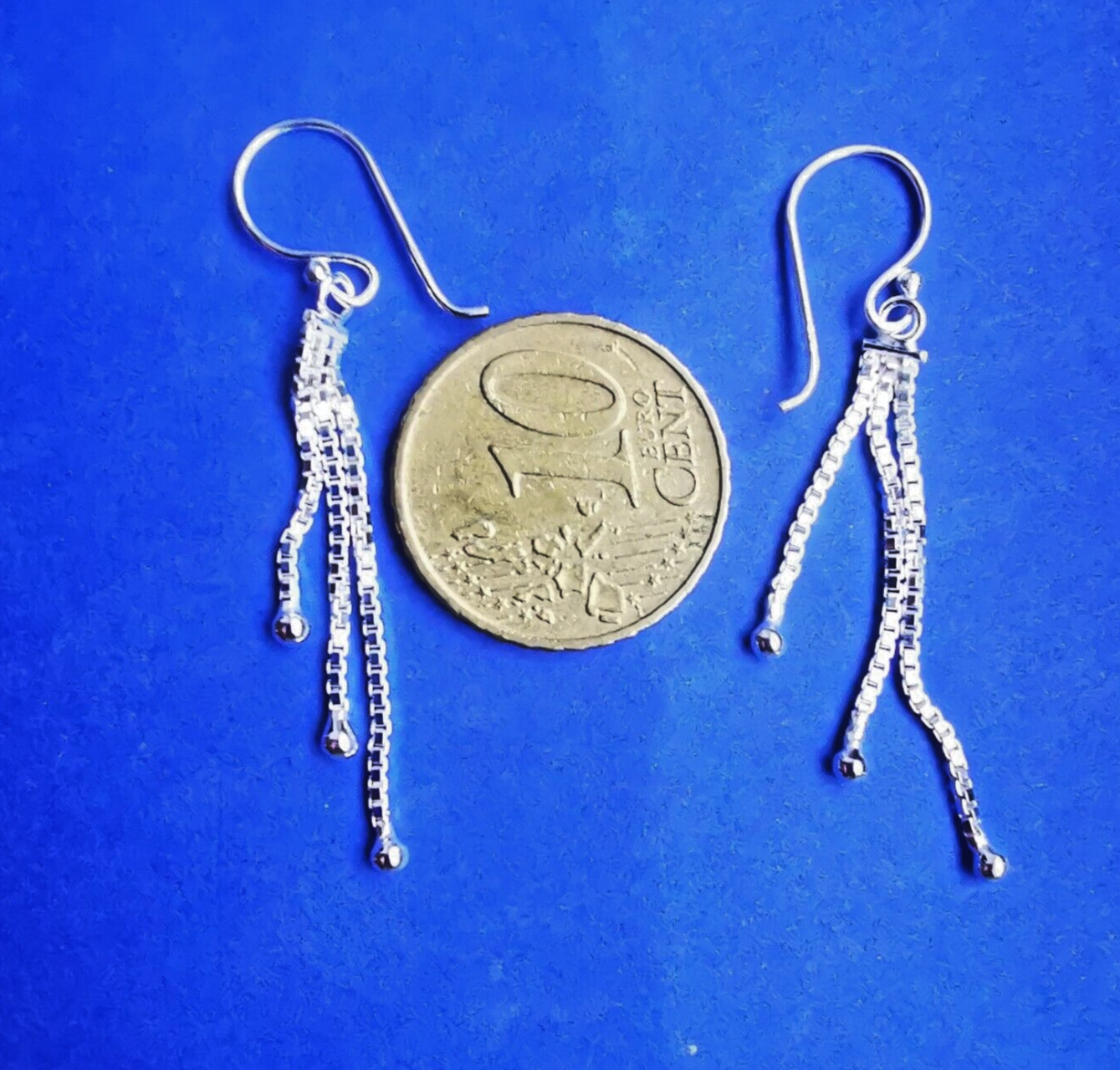 Elegante Ohrhänger aus 925 Silber – Feine Kettchen & Glanzakzente