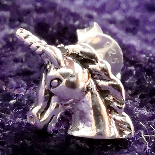 Einhorn Ohrstecker aus Silber - Ohrringe