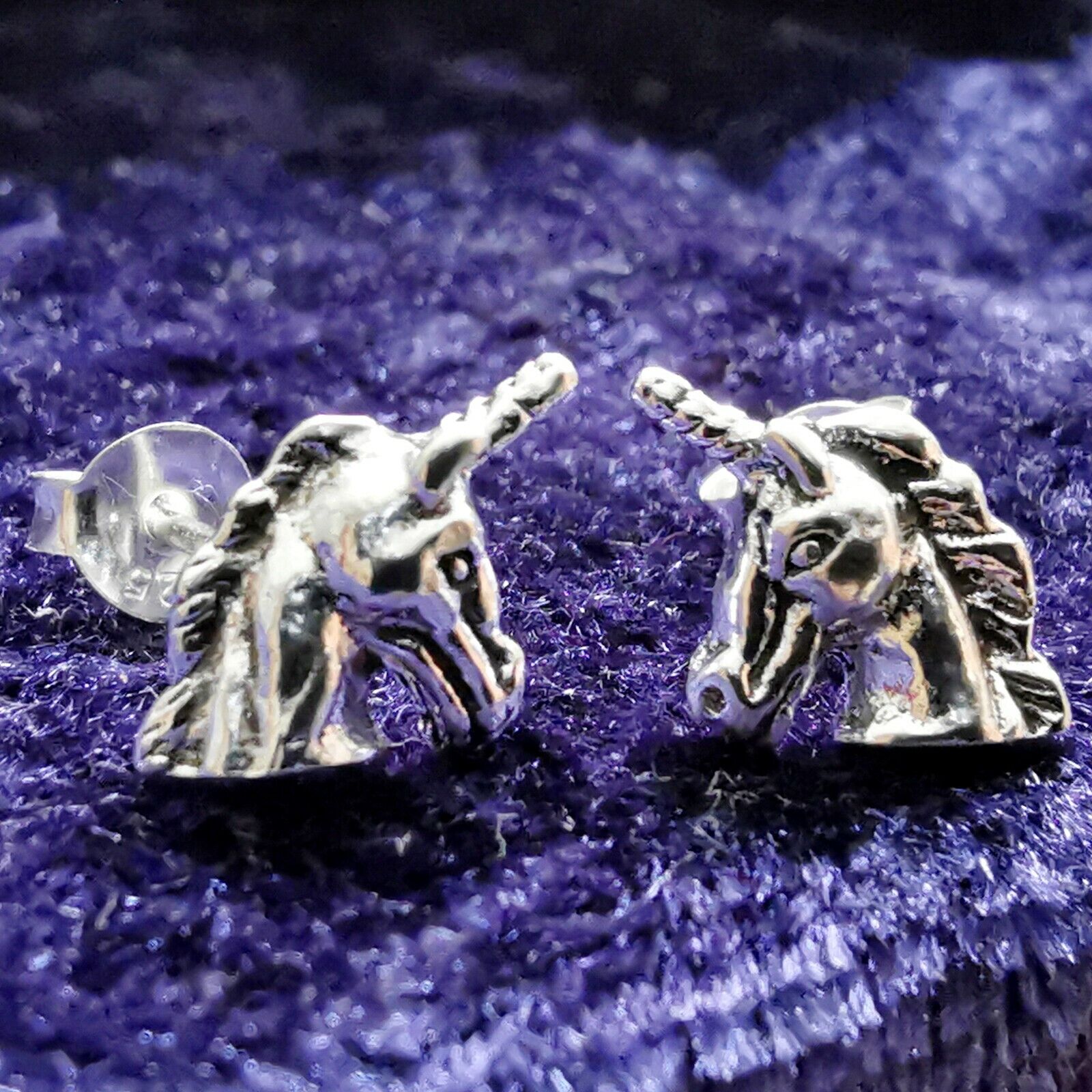 Einhorn Ohrstecker aus Silber - Ohrringe