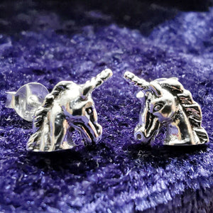 Einhorn Ohrstecker aus Silber - Ohrringe