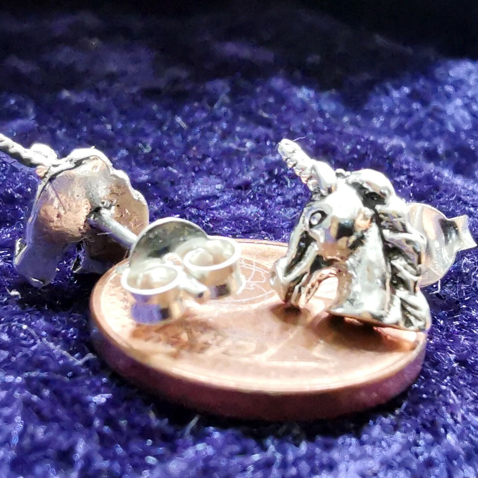 Einhorn Ohrstecker aus Silber - Ohrringe