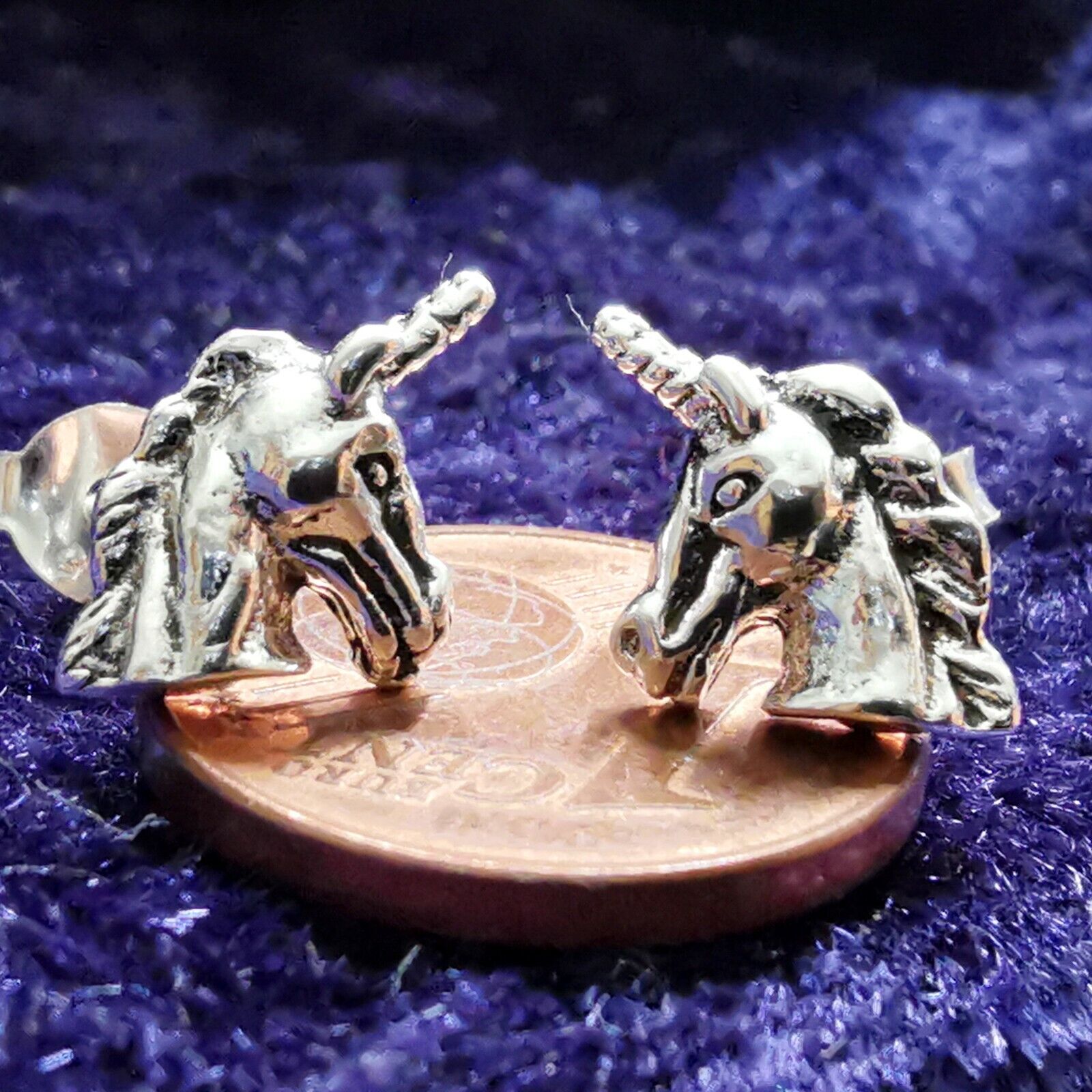 Einhorn Ohrstecker aus Silber - Ohrringe