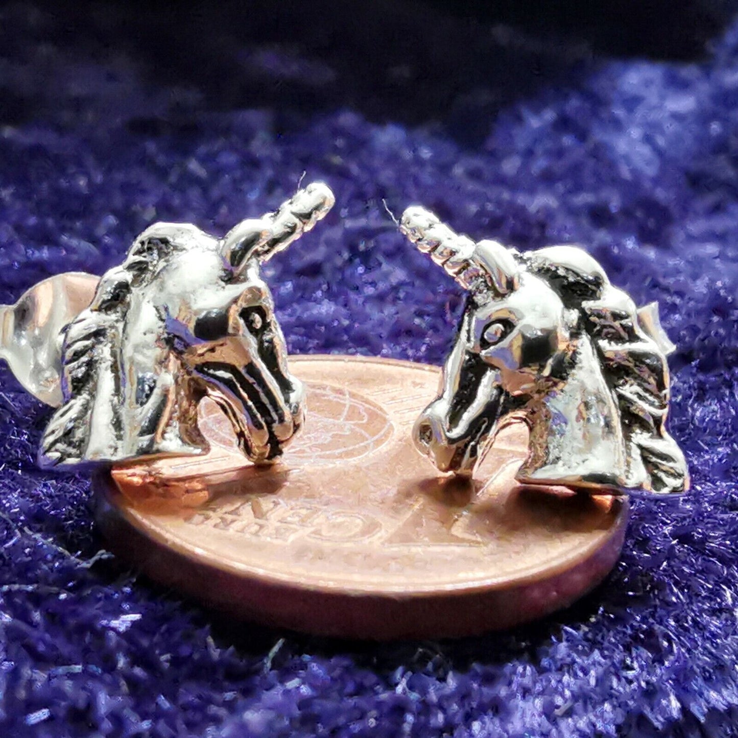 Einhorn Ohrstecker aus Silber - Ohrringe