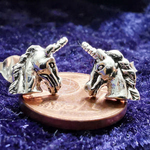 Einhorn Ohrstecker aus Silber - Ohrringe