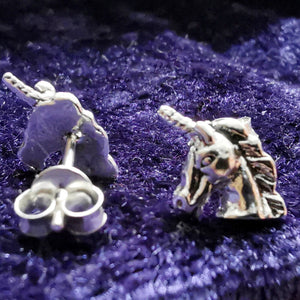 Einhorn Ohrstecker aus Silber - Ohrringe