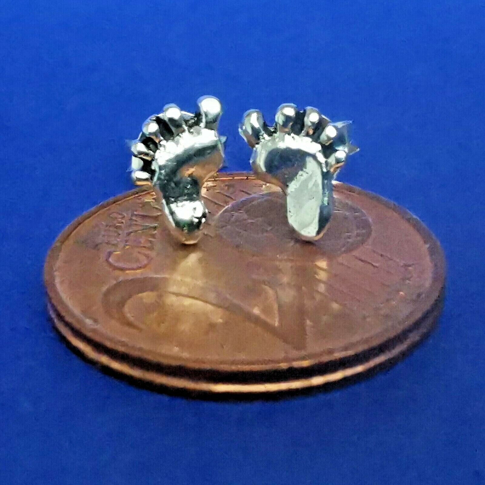 Ohrstecker aus Silber Füße – Ohrringe