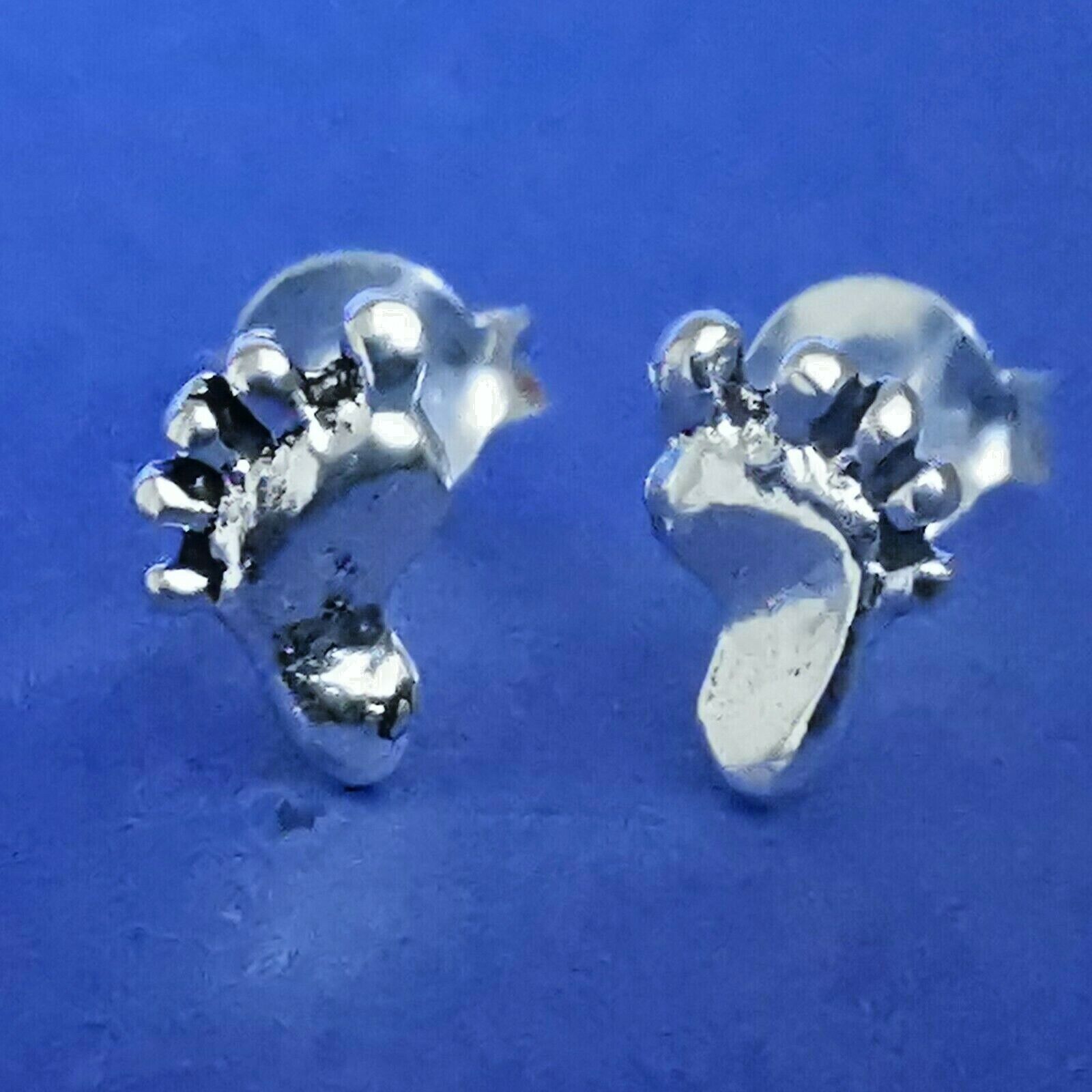 Ohrstecker aus Silber Füße – Ohrringe