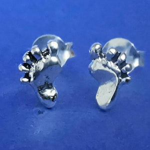 Ohrstecker aus Silber Füße – Ohrringe
