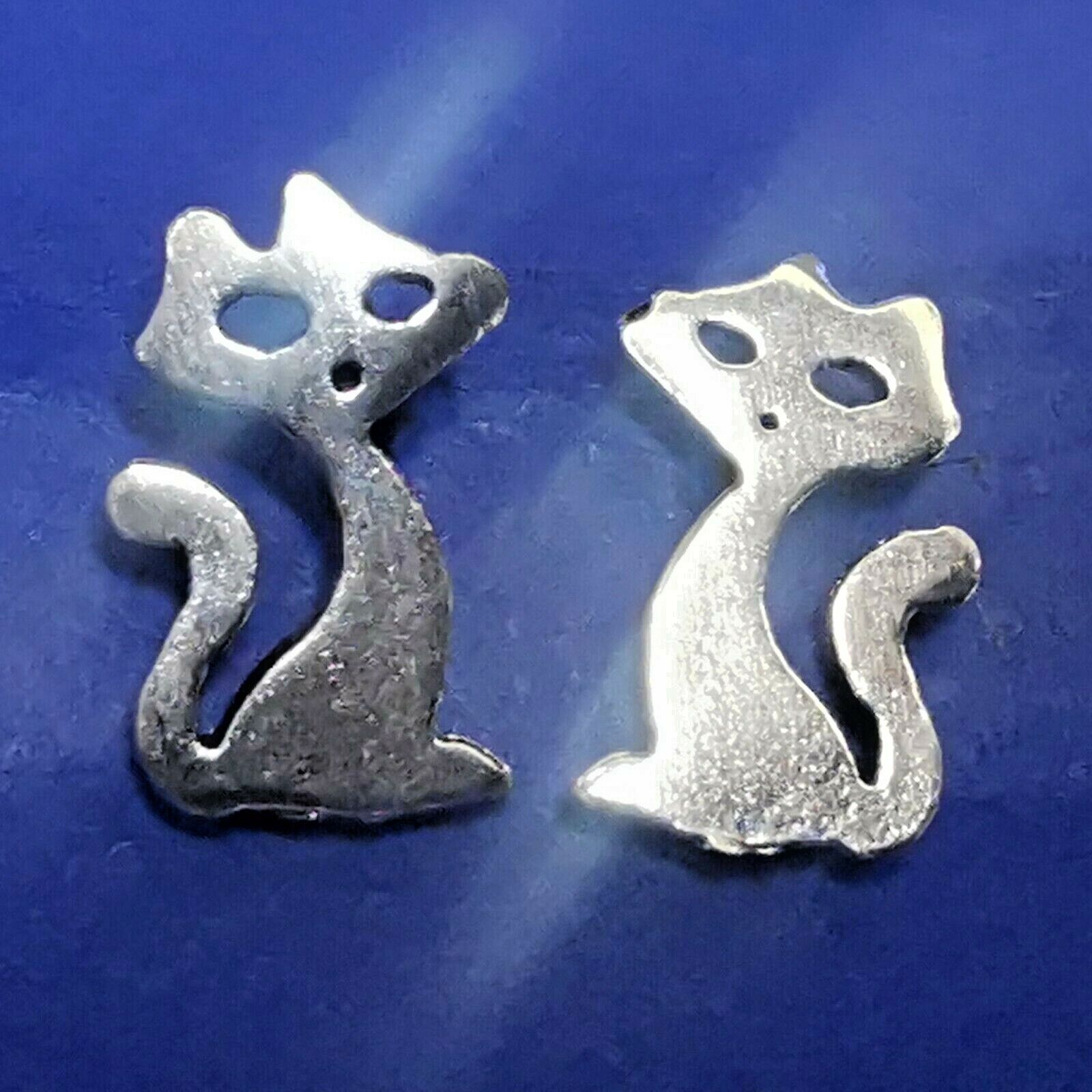 Ohrstecker aus Silber Katze - Ohrrimnge