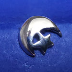 Lade das Bild in den Galerie-Viewer, Ohrstecker aus Silber Halbmond mit Stern - Ohrringe
