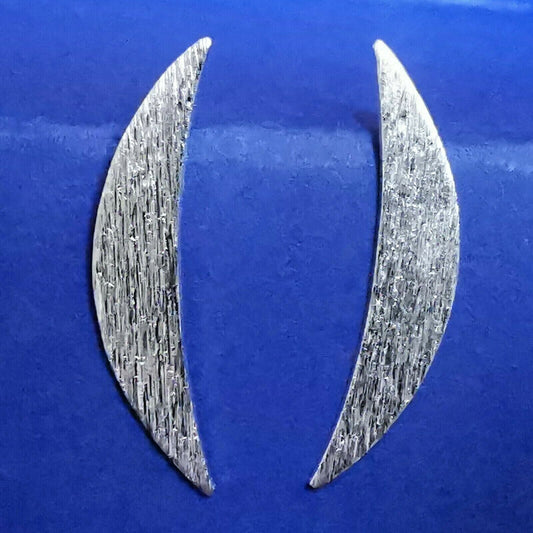 Ohrstecker aus Silber Sichel gebürstet - Ohrringe