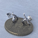 Lade das Bild in den Galerie-Viewer, 925 Silber Longhorn Büffelschädel Ohrstecker – Western Style Ohrringe
