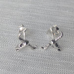 Lade das Bild in den Galerie-Viewer, 925 Silber Longhorn Büffelschädel Ohrstecker – Western Style Ohrringe
