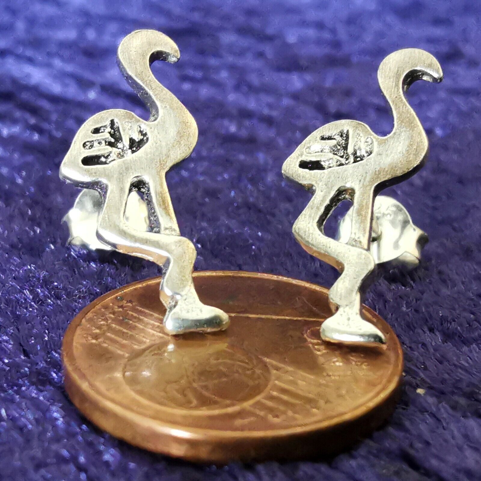 Ohrstecker aus Silber Flamingo - Ohrringe