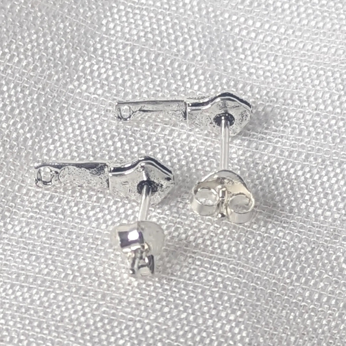 Reißverschluss Ohrstecker 925 Silber - Zipper Ohrringe