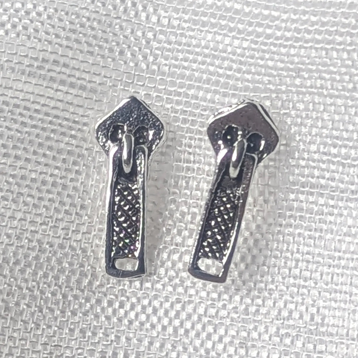 Reißverschluss Ohrstecker 925 Silber - Zipper Ohrringe