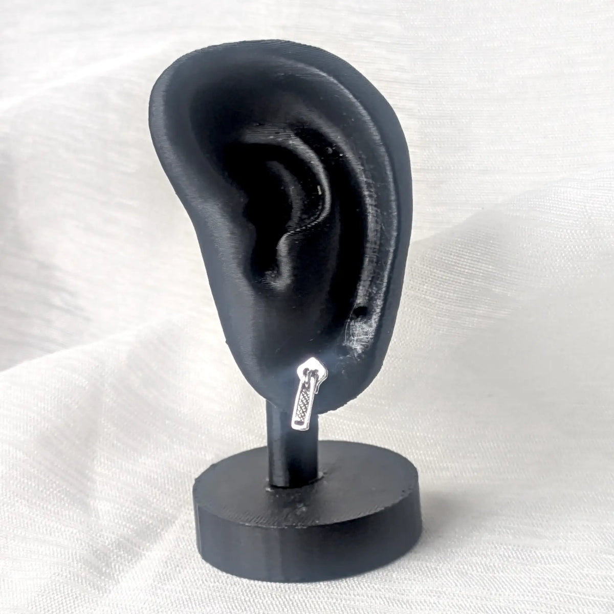 Reißverschluss Ohrstecker 925 Silber - Zipper Ohrringe