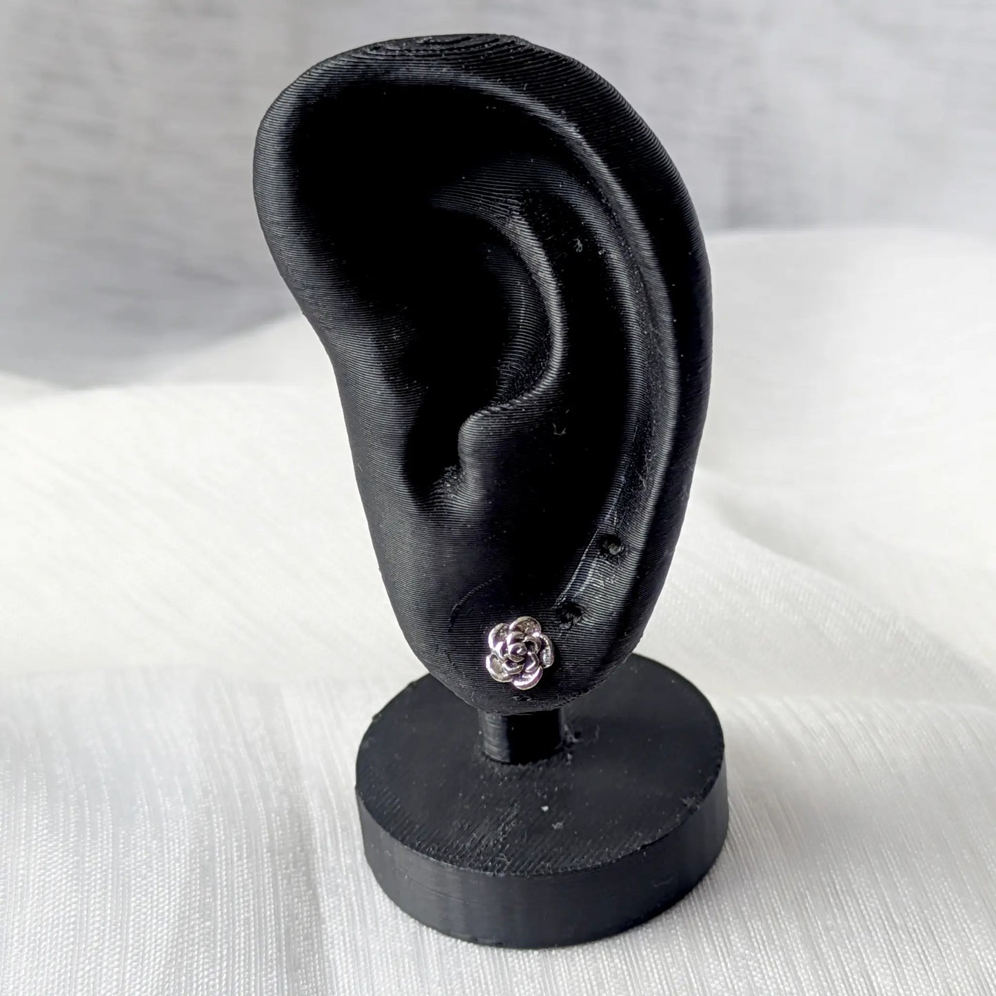 Rosen Ohrstecker 925 Silber - Vintage Rosebluete Ohrringe