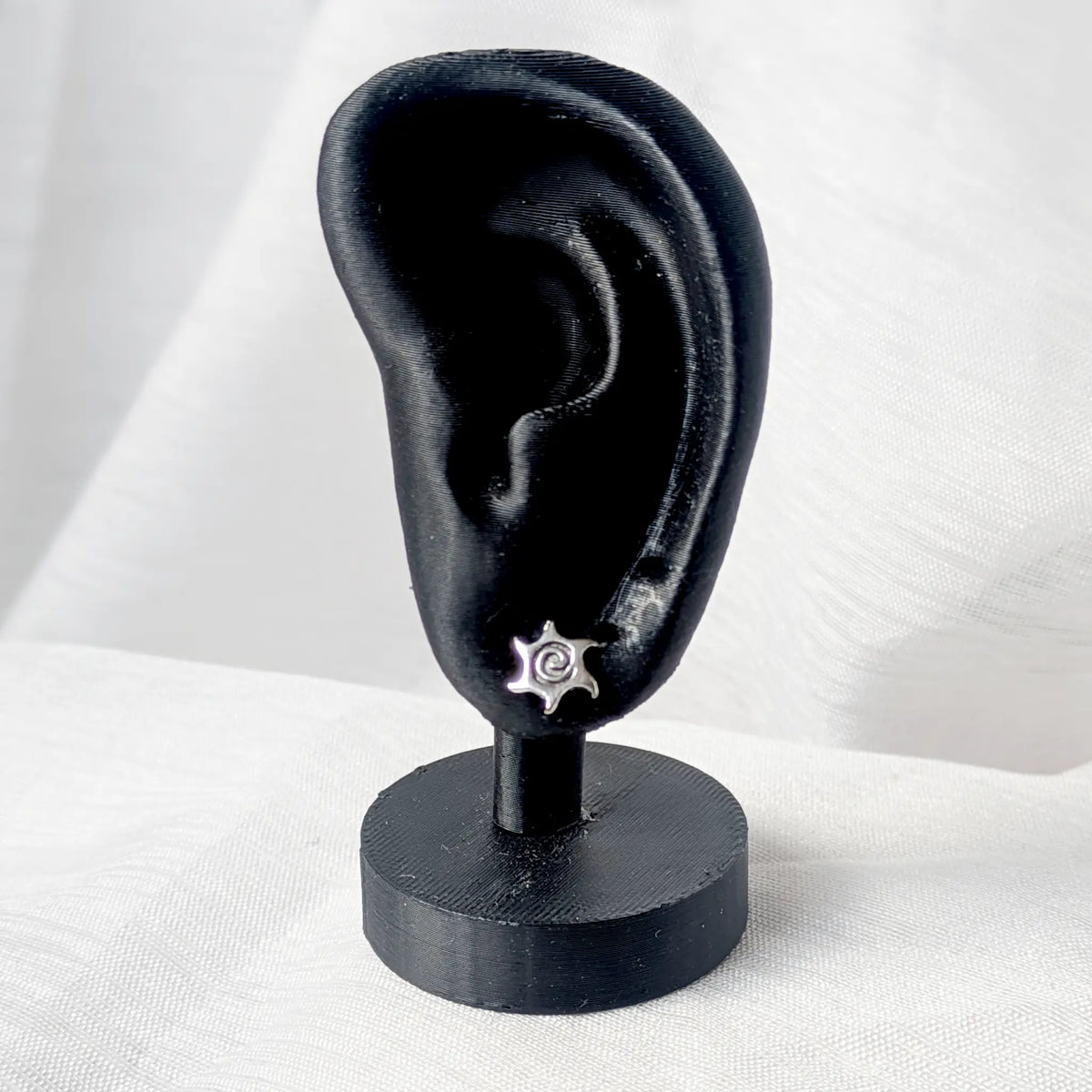 Sonnen Ohrstecker Spirale 925 Silber – Boho Ohrringe oxidiert