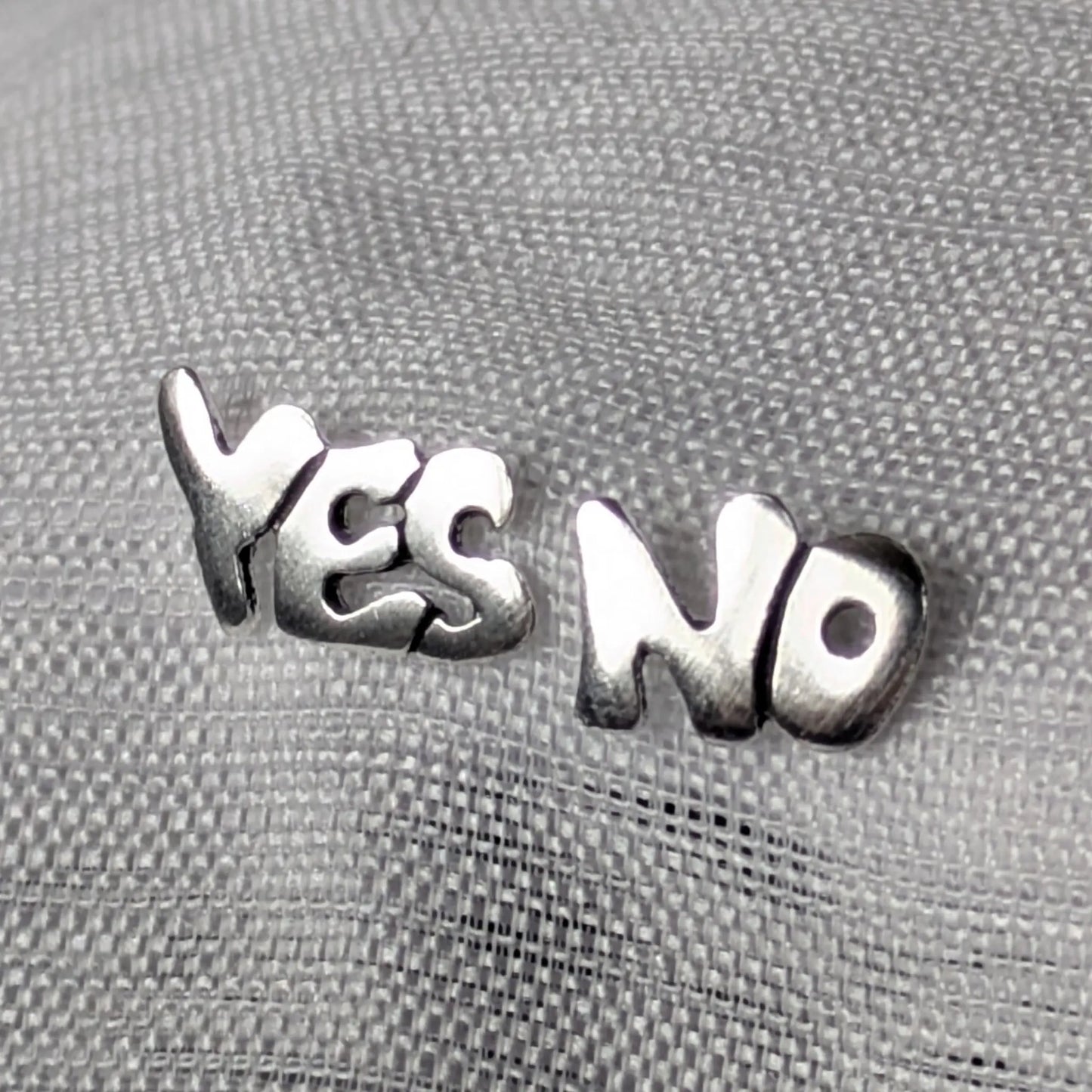 YES NO Ohrstecker 925 Silber – Statement Ohrringe im Set