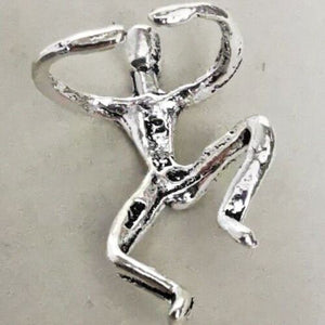 Ear Cuff Ohrklemme Mann im Ohr Kletterer 925 Silber - Ohrringe