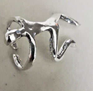 Ear Cuff Ohrklemme Mann im Ohr Kletterer 925 Silber - Ohrringe