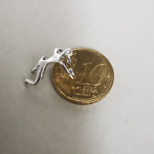 Ear Cuff Ohrklemme Mann im Ohr Kletterer 925 Silber - Ohrringe