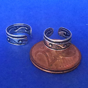 Ohrklemme aus Silber Ear Cuff mit Ethno-Muster