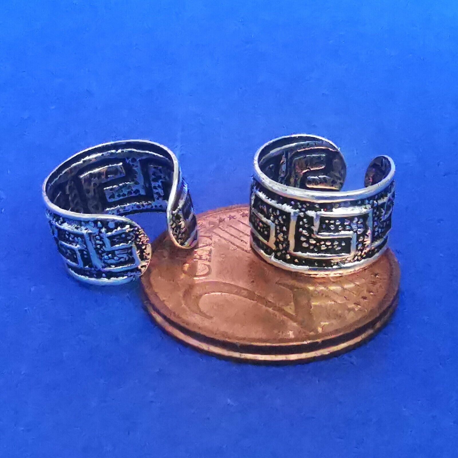 Ohrklemme aus Silber Ear Cuff mit Maya Muster