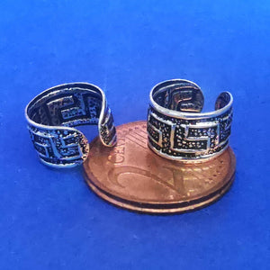 Ohrklemme aus Silber Ear Cuff mit Maya Muster