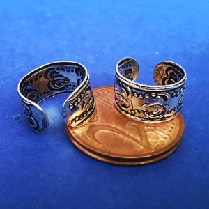 Ohrklemme aus Silber Ear Cuff mit Ornamenten