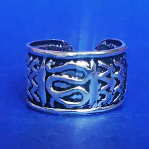 Ohrklemme aus Silber Ear Cuff mit Verzierungen