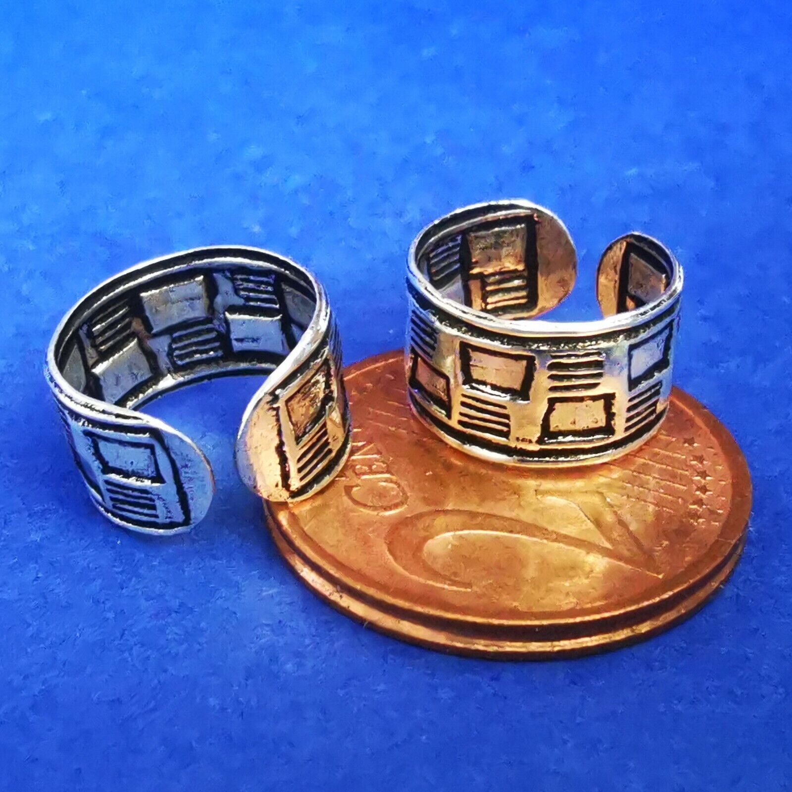Ohrklemme aus Silber Ear Cuff mit Karomuster