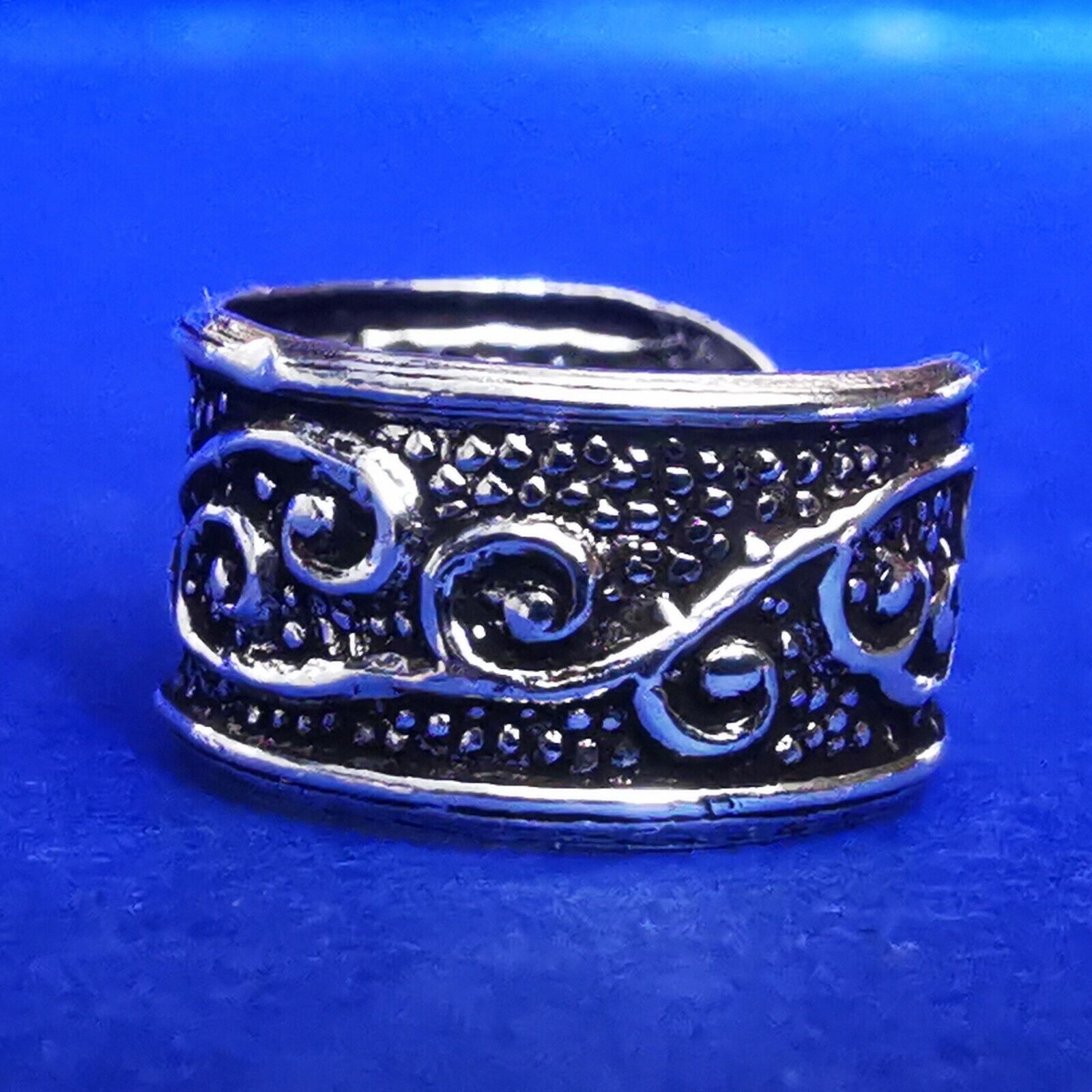 Ohrklemme aus Silber Ear Cuff mit Verzierungen