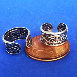 Ohrklemme aus Silber Ear Cuff mit Verzierungen