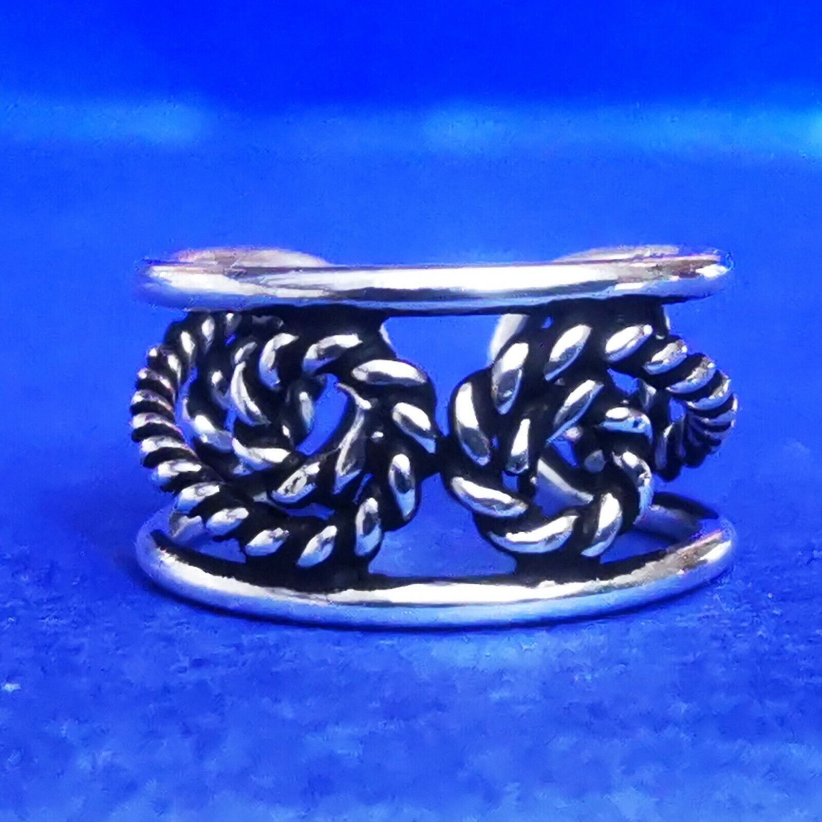 Ohrklemme aus Silber Ear Cuff mit filigranen Verzierungen