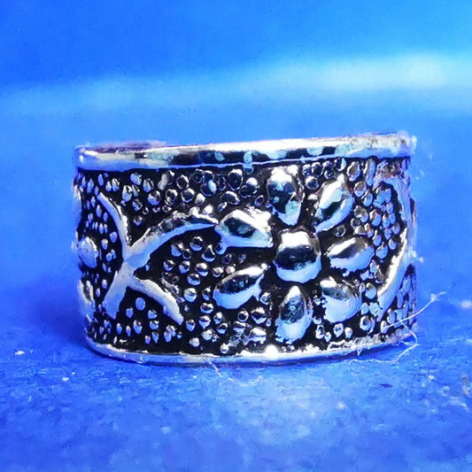 Ohrklemme aus Silber Ear Cuff mit Blume
