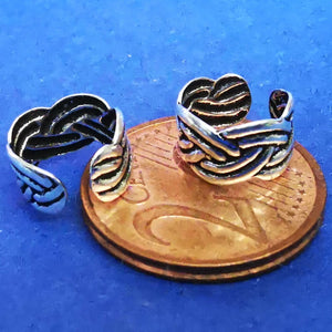 Ohrklemme aus Silber Ear Cuff im Knotendesign