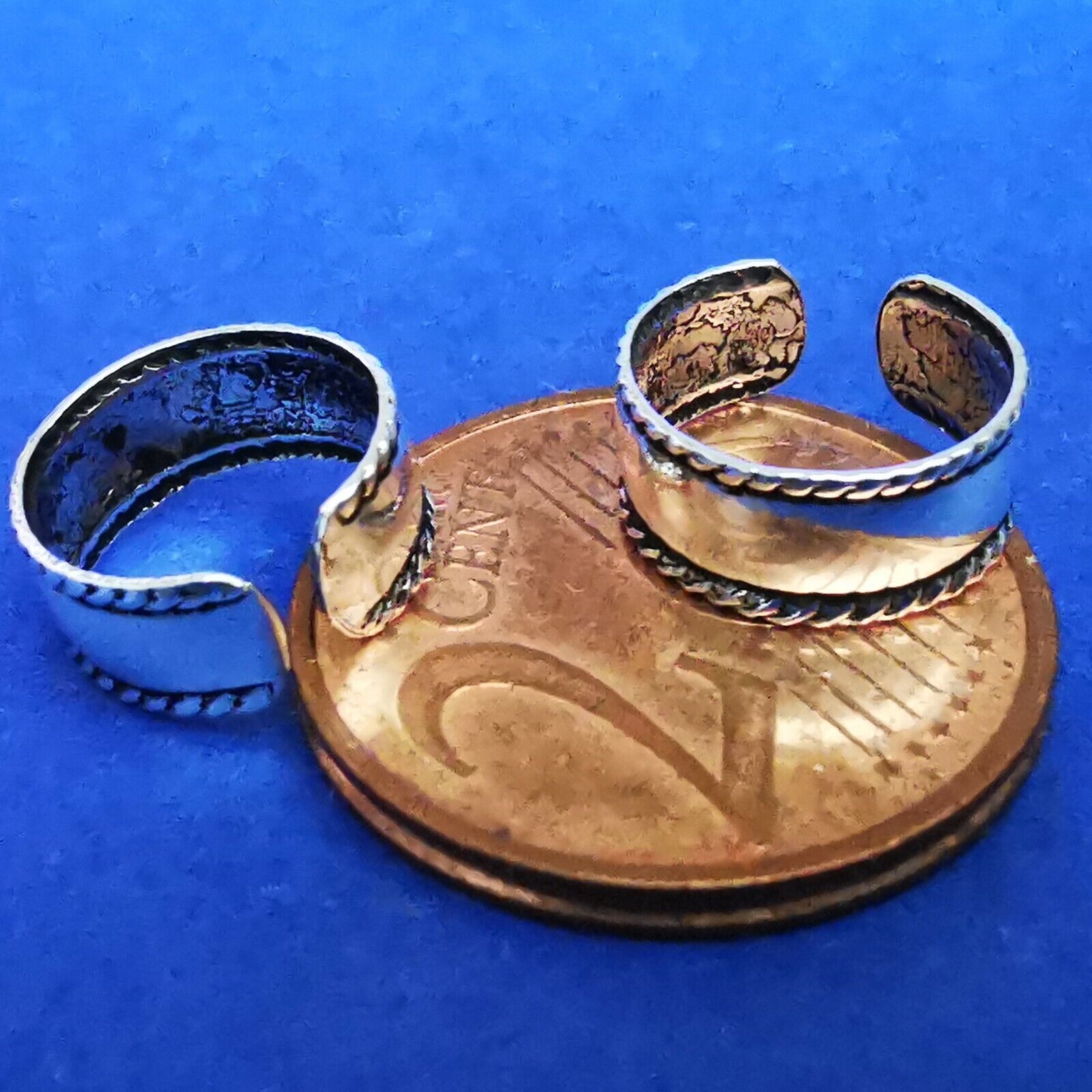 Ohrklemme aus Silber Ear Cuff glatt mit gestanzten Rändern