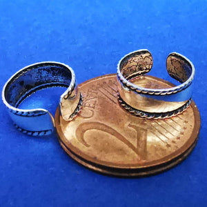 Ohrklemme aus Silber Ear Cuff glatt mit gestanzten Rändern