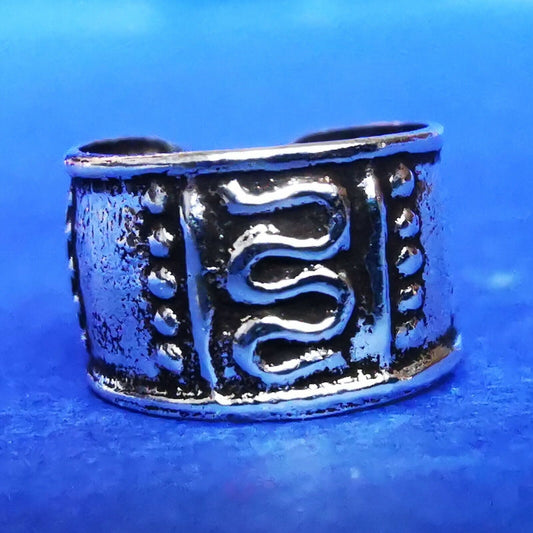 Ohrklemme aus Silber Ear Cuff mit Muster