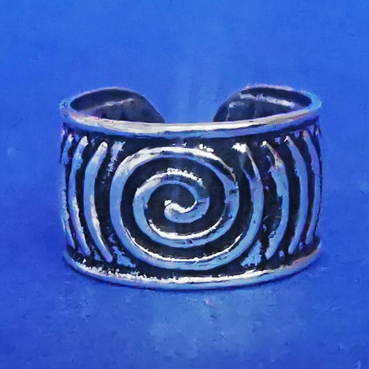 Ohrklemme aus Silber Ear Cuff mit Spiralmotiv