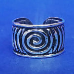 Lade das Bild in den Galerie-Viewer, Ohrklemme aus Silber Ear Cuff mit Spiralmotiv
