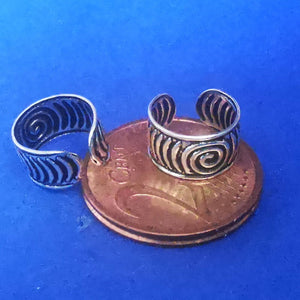 Ohrklemme aus Silber Ear Cuff mit Spiralmotiv